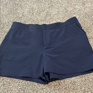 Under Armour Navy Flat Front Performance Shorts - perfect for golf